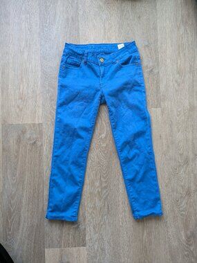 Buffalo David Button bright blue capri jeans pants